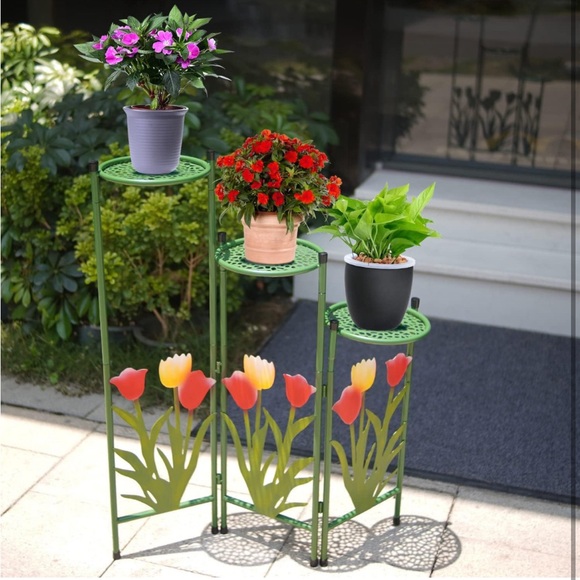3 Tier Colorful 🌈 Pot Holder Planter 🪴Display 32 Inches🌷Tulip 🌷 - Picture 7 of 11
